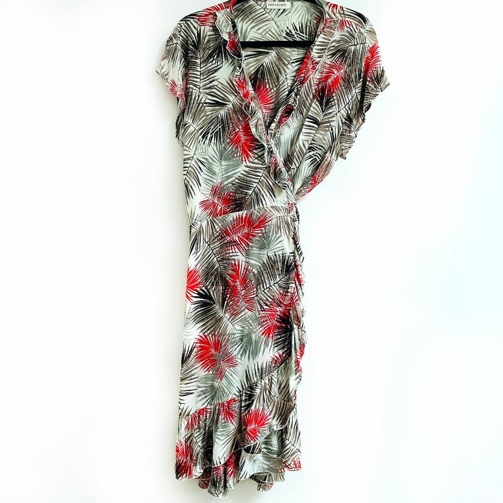 Bali Palm Leaf Wrap Dress